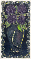 Jonathon C. Garza, "Still Life with Centipede and Dahlias" [UNFRAMED]