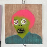 Michael Combs, "Green face/pink hair"